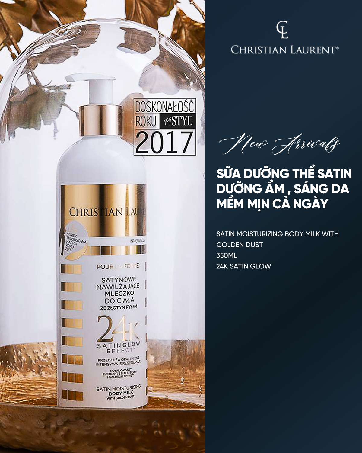 Sữa Dưỡng Thể Christian Laurent. Chai 350ml.