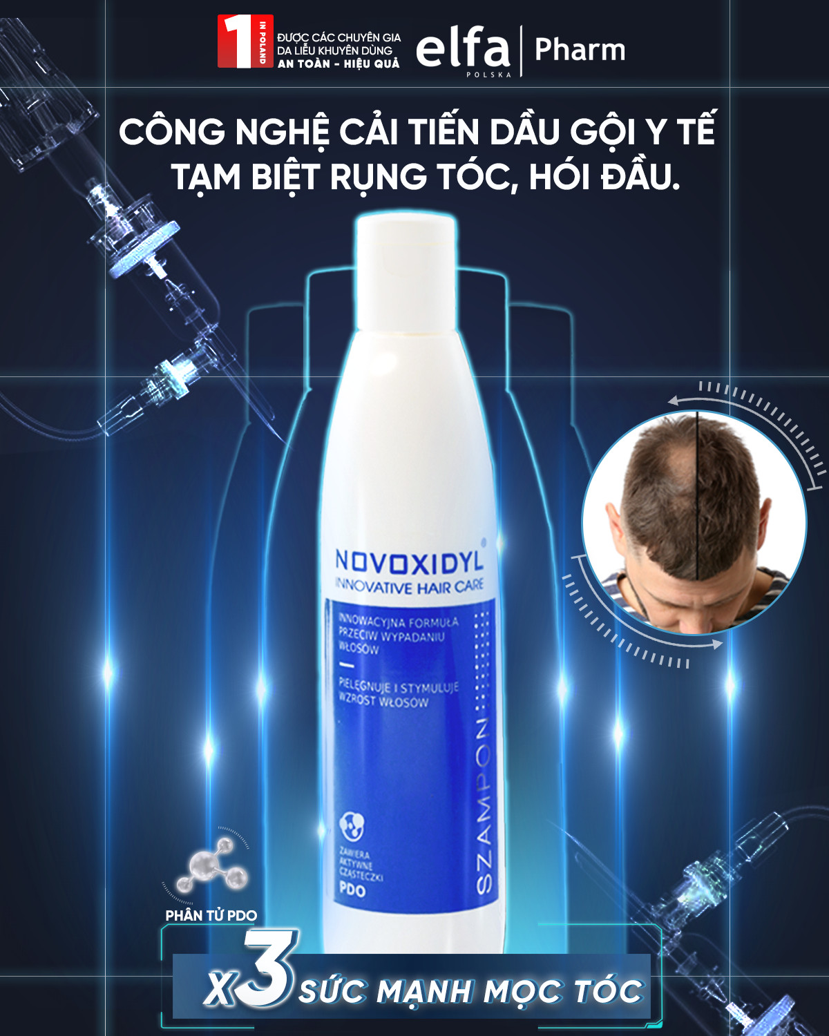 Dầu Gội Novoxidyl Balan. Chai 200ml.