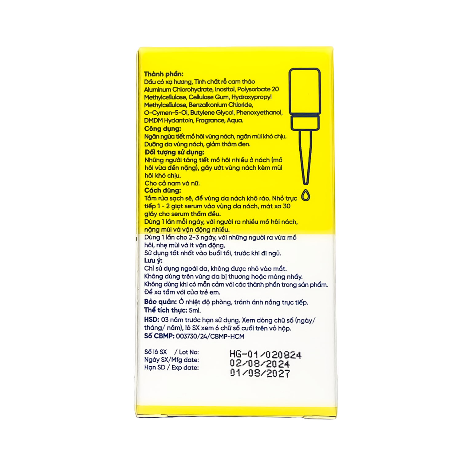 Serum Persopit Giảm Tiết Mồ Hôi Vùng Nách. Hộp 1 Lọ X 5ml.