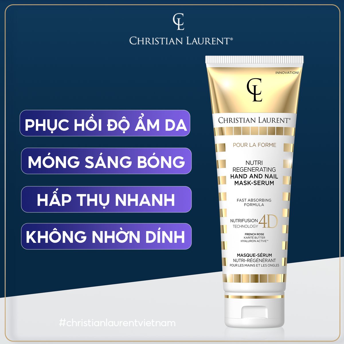 Serum Dưỡng Da Tay Và Móng Christian Laurent. Tuýp 125ml.