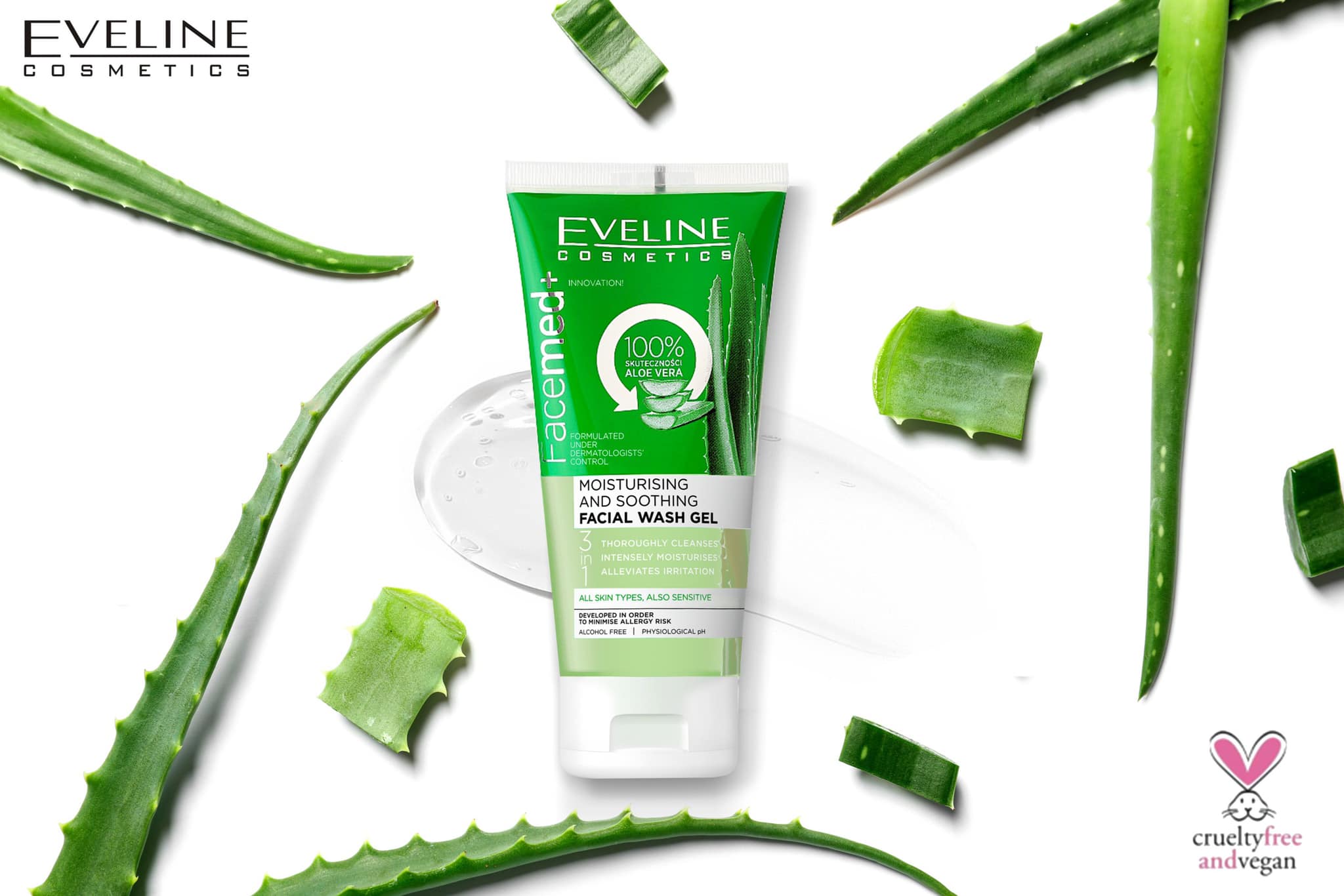 Gel Rửa Mặt Lô Hội Eveline. Tuýp 150ml