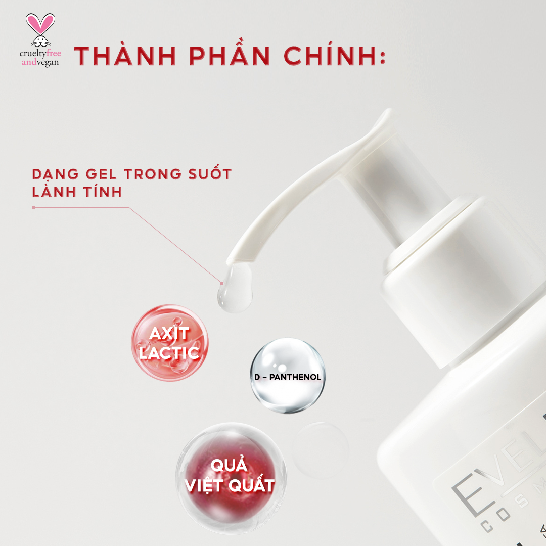 Gel Vệ Sinh Phụ Nữ Lactimed 3in1 Eveline. Chai 250ml