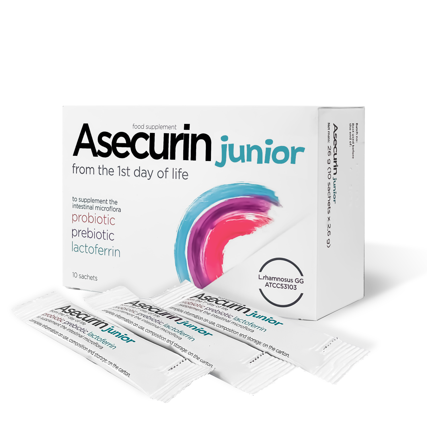 Men Vi Sinh Asecurin Junior Hộp 10 Gói X 2,6g.